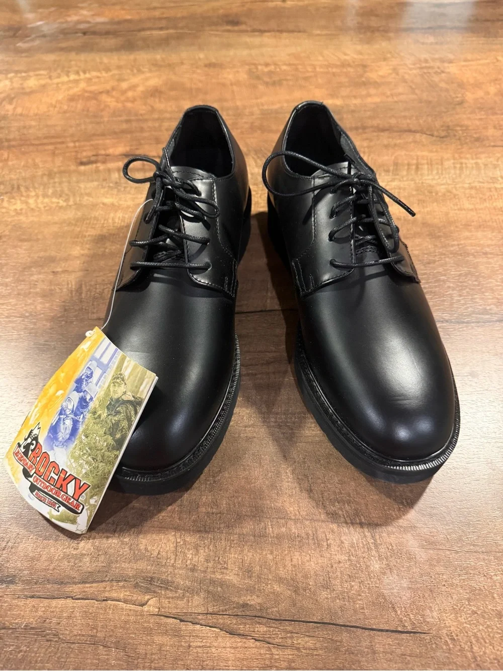 🖤 Rocky ProCell Men’s Black Leather Oxford Uniform Shoes – Size 10.5 M